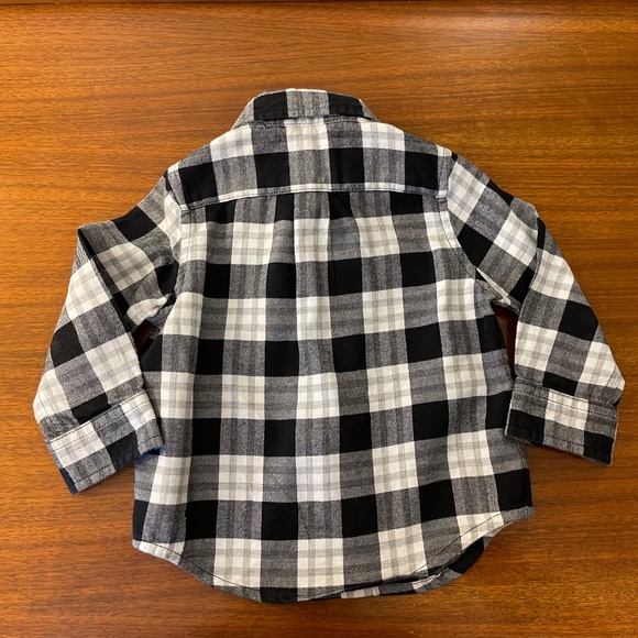 Janie and Jack flannel Button Down, 6-12 mos - Picture 2 of 2